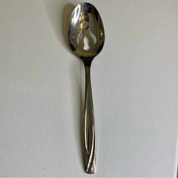 Rogers IS Stainless USA LAWNCREST 7.75" Slotted Serving Spoon Flatware Cutlery - Picture 4 of 10